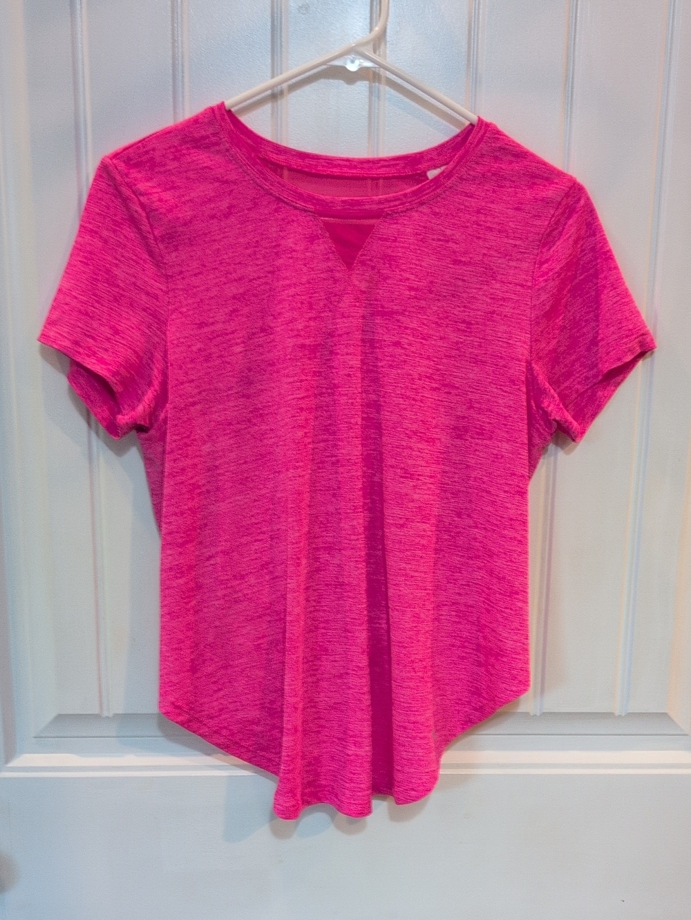 Danskin Pink Heathered Short Sleeve Active Tee